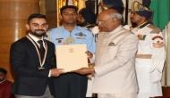 Rajiv Gandhi Khel Ratna Award 2018: Indian skipper Virat Kohli received the highest sporting honour in the country by Prez Kovind; see pics