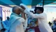 Video: Bihar Minister refuses to wear skull cap offered to him at an event; opposition alleges JDU is under RSS ideology