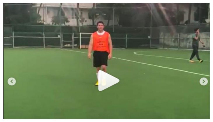 Wow! Priyanka Chopra’s fiance Nick Jonas played football with MS Dhoni and other B-town celebs; see pic and video