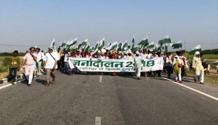 gwalior to delhi farmers march