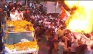 Madhya Pradesh: Blast in Rahul Gandhi's road show in Jabalpur; Congress president had a narrow escape; video inside
