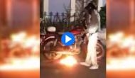 Watch Video: Man burnt his Royal Enfield in Goa for this shocking reason