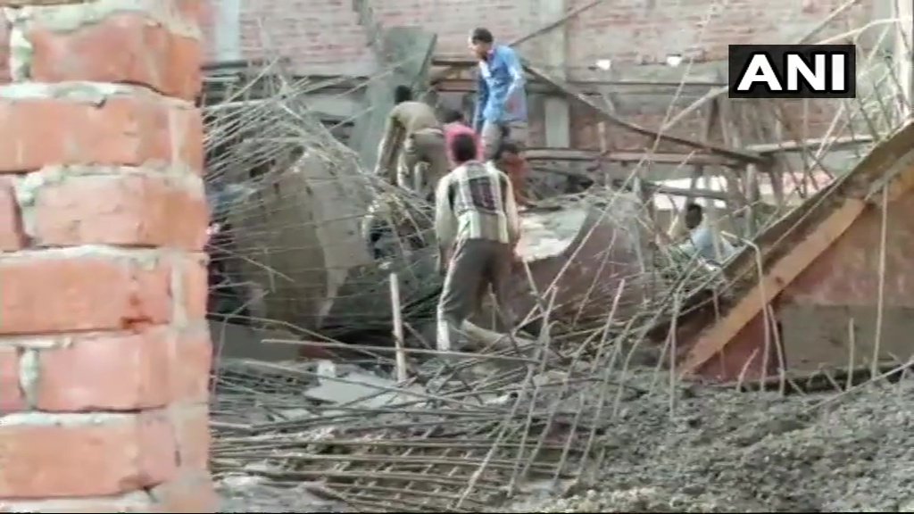 Under construction building collapses in UP's Shahjahanpur; five rescued, several feared trapped