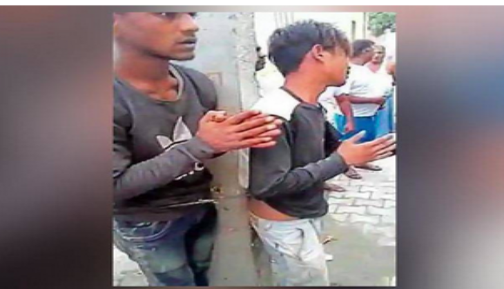 Shocking! Two youth thrashed with belts for theft, tied to electricity pole in Ghaziabad; 2 held after video goes viral