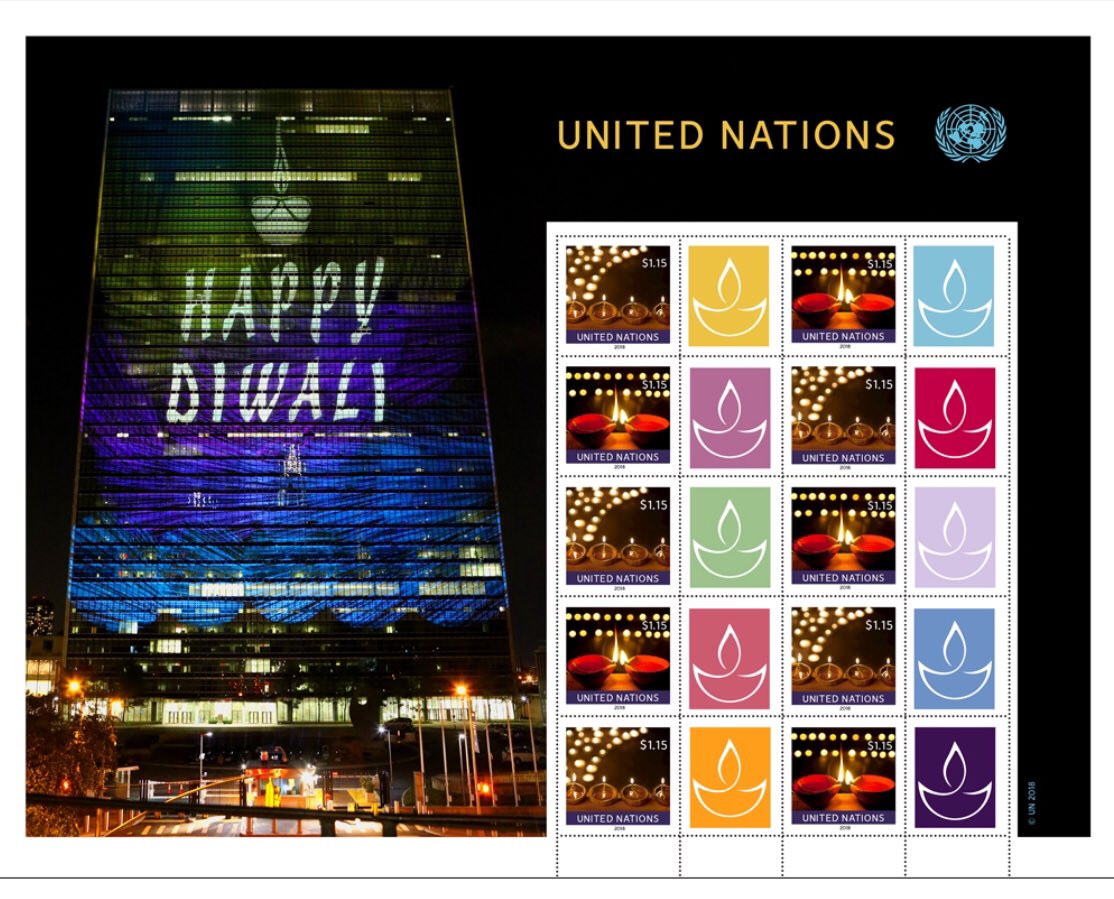 UN wishes Diwali issues special Diwali postal stamps