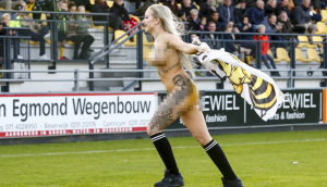 OMG! Football fans hire stripper to distract opponents during a match: Watch Video
