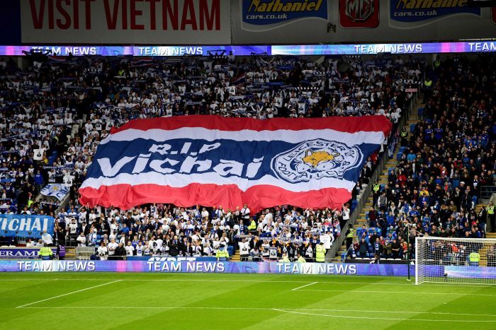 Leicester City fall silent in honour of late Thai owner Vichai Srivaddhanaprabha