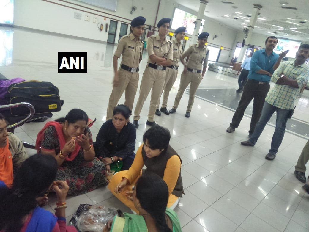 Sabarimala Temple row: Activist Trupti Desai reaches Cochin International Airport; protests underway against her visit to the temple