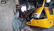 Noida: At least 12 students injured after a school bus into a divider at Rajnigandha Chowk underpass; driver and conductor critical