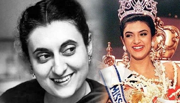 Sushmita sen and Indira gandhi birthday
