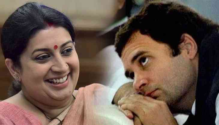 Image result for smriti irani with rahul gandhi