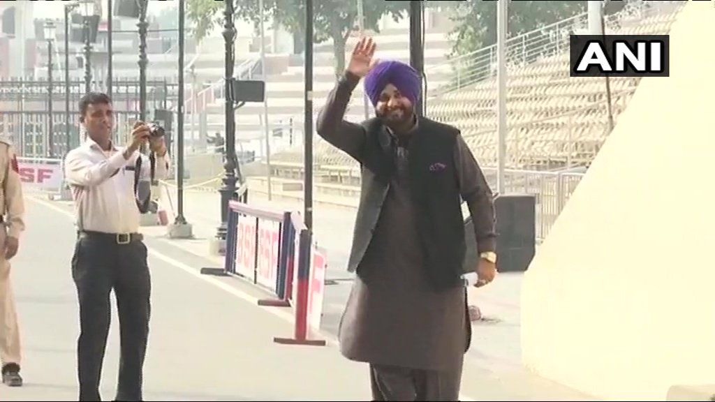 Navjot Singh Siddhu crosses Attari-Wagah border, says, 'I feel that Kartarpur corridor will be a bridge and erase enmity'