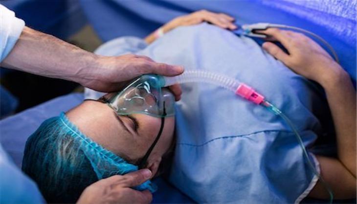 woman in hospital