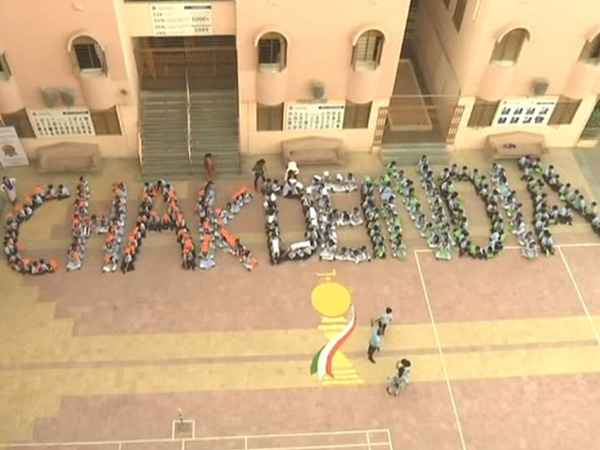Hockey World Cup: 'Chak de India' formation by students to support Indian team