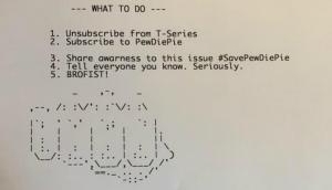 Hacker hijacks 50,000 printers worldwide urging people to subscribe to PewDiePie and unsubscribe T-series