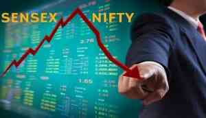 Equity indices open in red, Sensex down by 1,256 pts