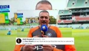 ‘G*te mooh main aa gaye the', says Ravi Shastri on live TV and gets trolled on Twitter