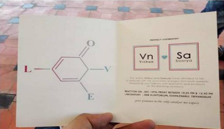 Chemistry Teacher wedding card