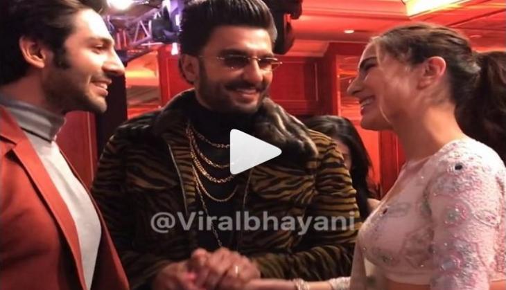 Finally Simmba aka Ranveer Singh made Sara Ali Khan meet her huge crush Kartik Aaryan; watch video