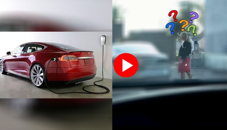 Hilarious! A blonde woman tried to fill petrol in her electric car; her video will make you burst into laughter