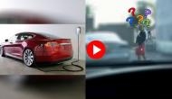 Hilarious! A blonde woman tried to fill petrol in her electric car; her video will make you burst into laughter