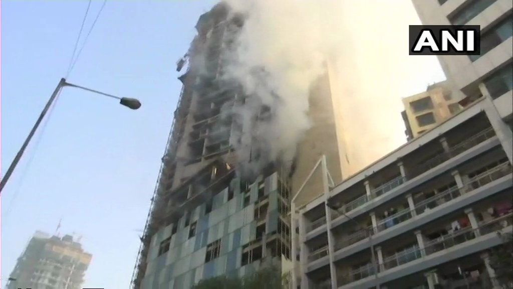 Kamla Mills Fire: Massive fire at under construction building near Kamala Mills in Mumbai; 4 fire engine at the spot