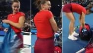 Watch Video: Female rival steals Roger Federer's towel after beating him at Hopman Cup finals