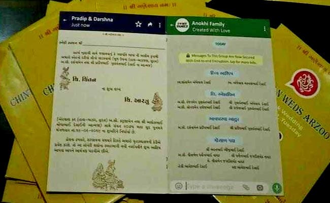 OMG! This Gujarat couple goes creative, designs quirky WhatsApp-theme wedding invitation card; pictures go viral
