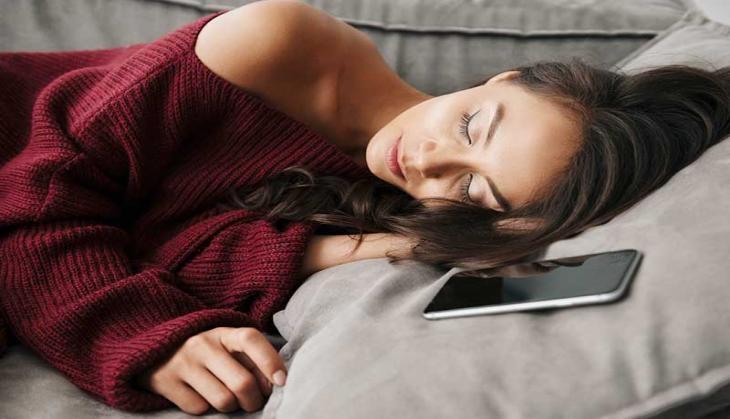 woman with phone