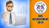 NVS Teacher Recruitment 2019: Apply for over 300 vacancies released for PGT, TGT, FCSA posts; read important details