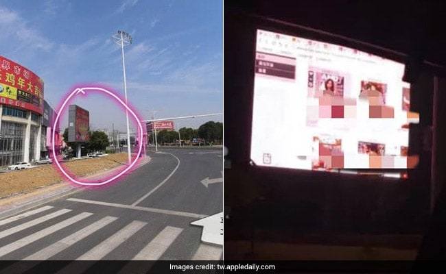 Viral Video: Oops! Employee plays porns for 90-minutes on advertising big display on the busy road and…!