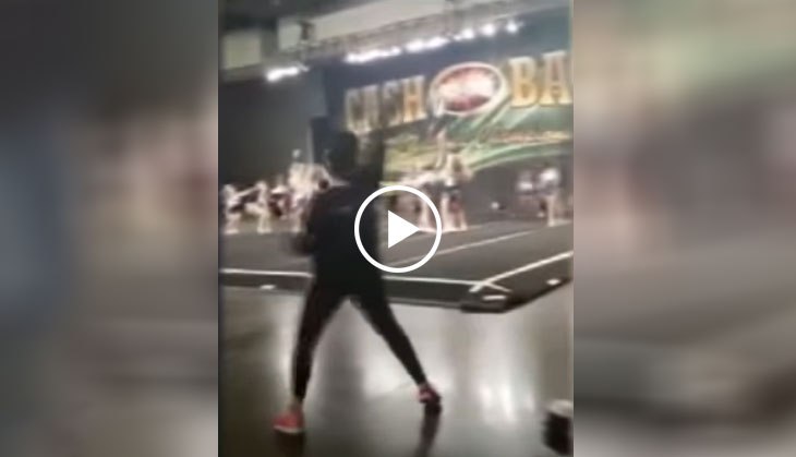 You won’t believe how these cheerleading coaches go crazy to support their teams during competition; see viral video
