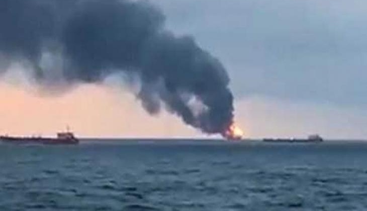 ship on fire