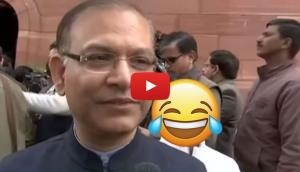 A young girl teased cameraman behind BJP's Jayant Sinha while speaking on budget 2019; Twitterati can’t stop laughing