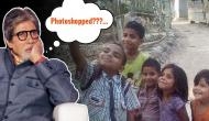 OMG! The cute selfie of children with chappal on Internet is photoshopped and Amitabh Bachchan found the error
