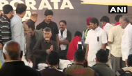 AP CM Chandrababu Naidu begins his hunger strike in Delhi over special status for Andhra Pradesh; see pics