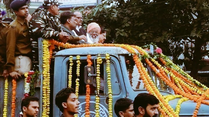 Pulwama Attack: BJP MP Sakshi Maharaj trolled for laughing, waiving at crowd during funeral of CRPF soldier