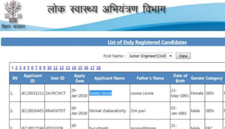 Merit list