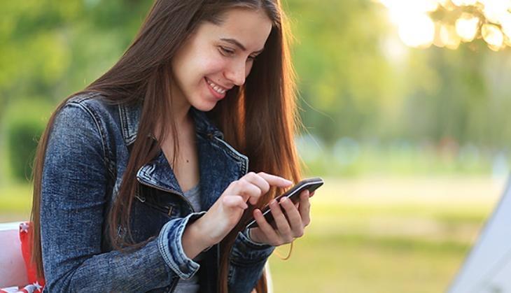Girl using mobile