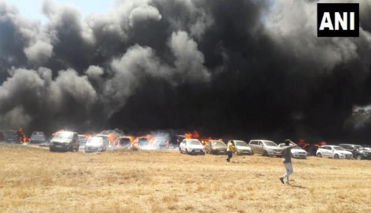 Aero India 2019: Almost 300 cars gutted in fire at parking lot in Aero show