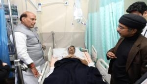 Rajnath Singh visits injured DIG of J-K police in AIIMS