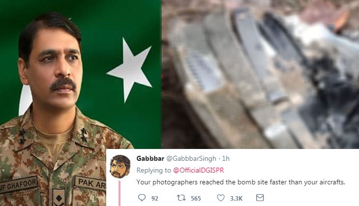 Pulwama Revenge: Users troll Pak Army spokesperson for sharing image of Indian aricraft debris after IAF attack
