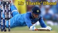 MS Dhoni’s 2.14 m full split stretch during match won the hearts of his fans; Netizen call him, ‘Mr Elastic’
