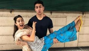 Saif Ali Khan's son Ibrahim treats fans with priceless throwback picture featuring Sara Ali Khan