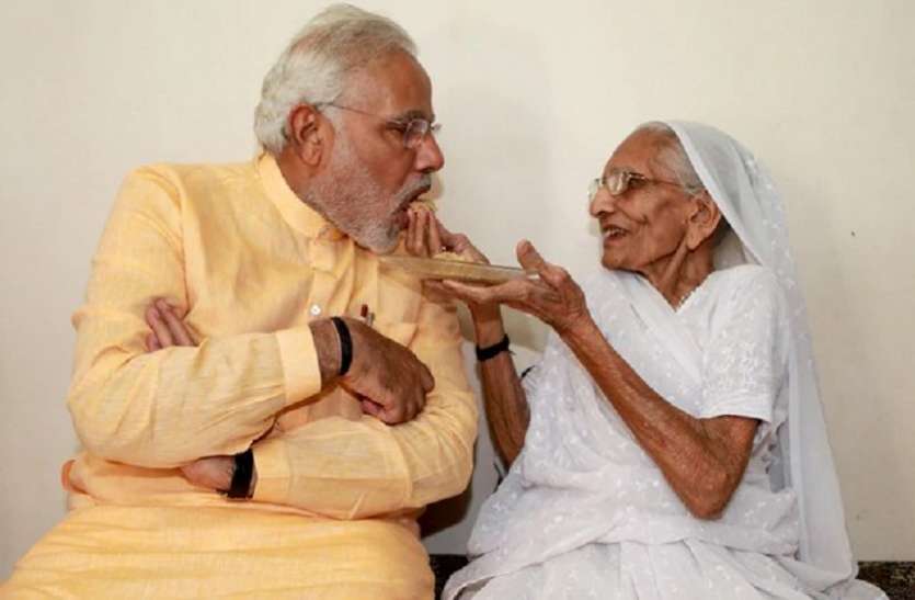 PM Modi meets his mother during Gujarat visit