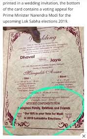 Bihar: Wedding card asks guests to vote for PM Modi in Lok Sabha elections