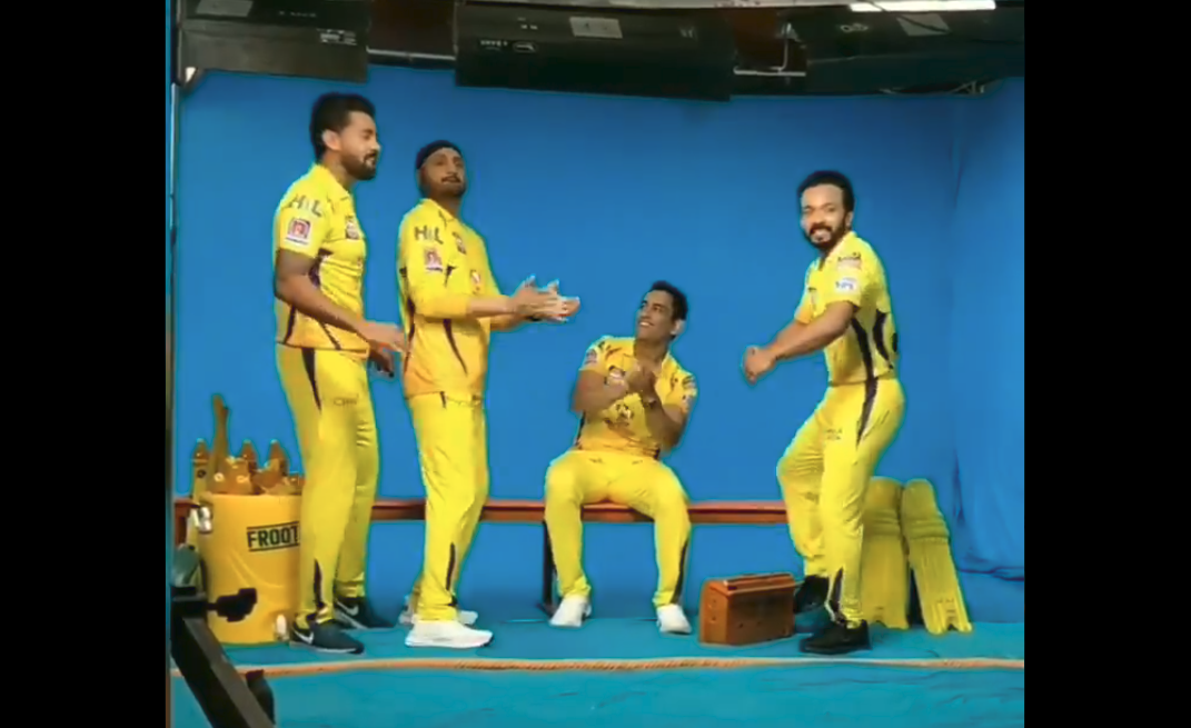 Watch: MS Dhoni, Kedar Jadhav and gang grooving on 'Whistle Podu' song ahead of IPL 2019