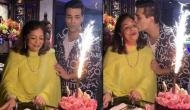 Watch: Busy Karan Johar gets scolded by his mother Hiroo Johar at her birthday party