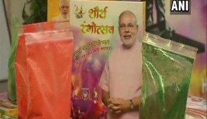 Ahead of Lok Sabha elections, 'Shaurya Gulaal' being sold at Jaipur BJP office