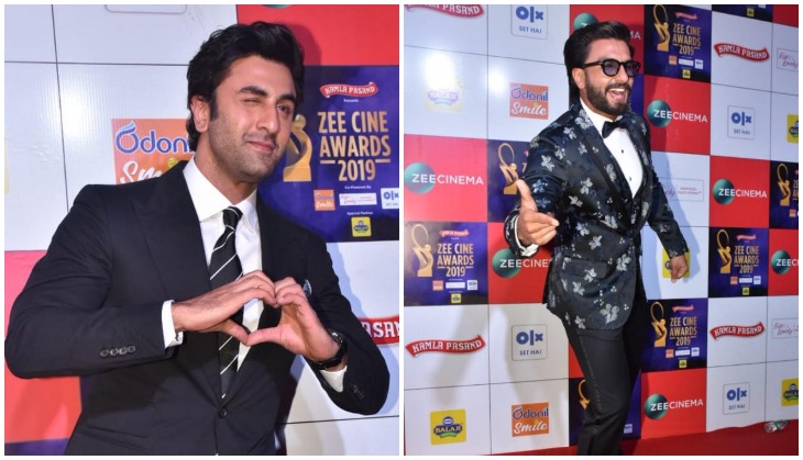 Video: Ranveer Singh kisses and hug Ranbir Kapoor after winning best actor award